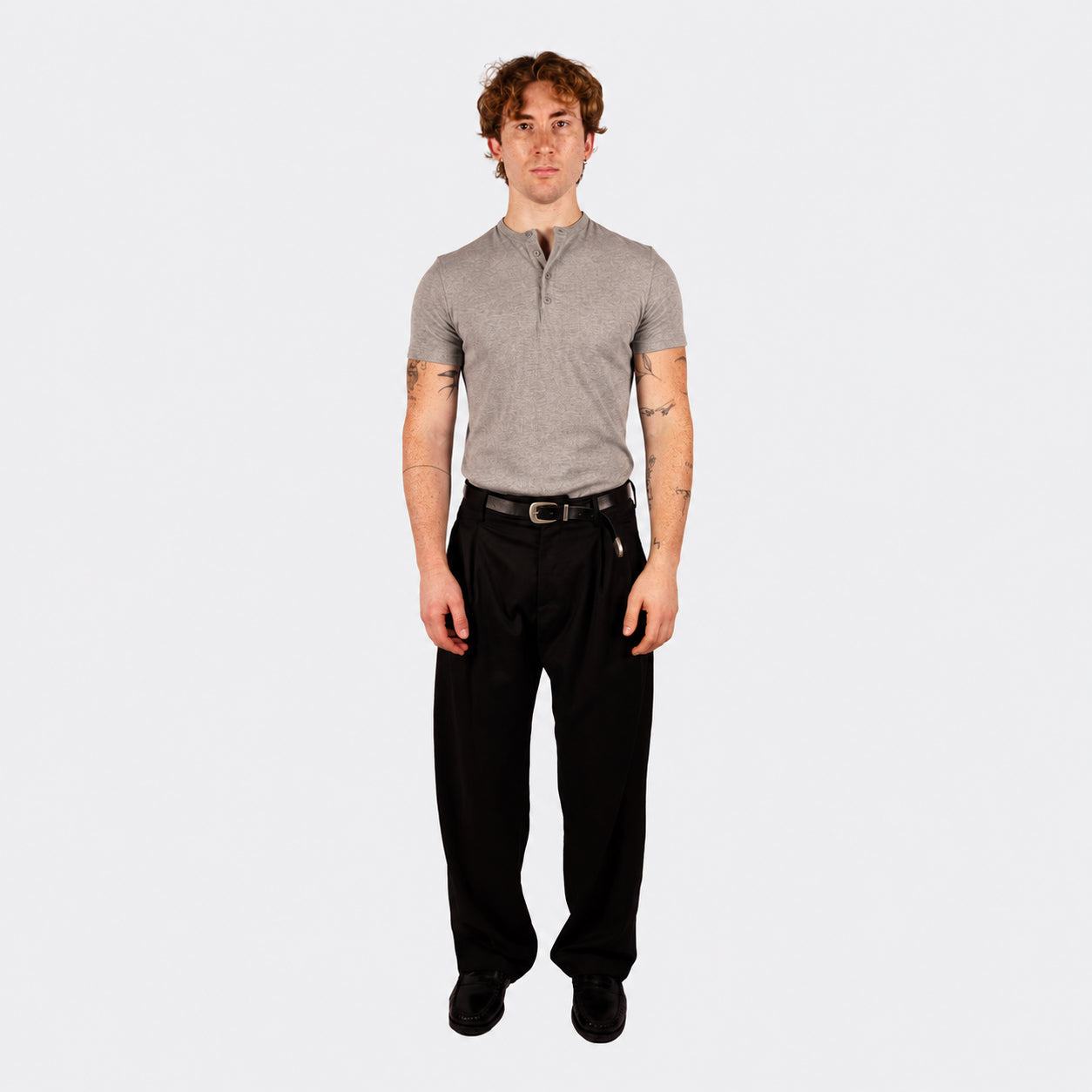 Henley Tee - Grey