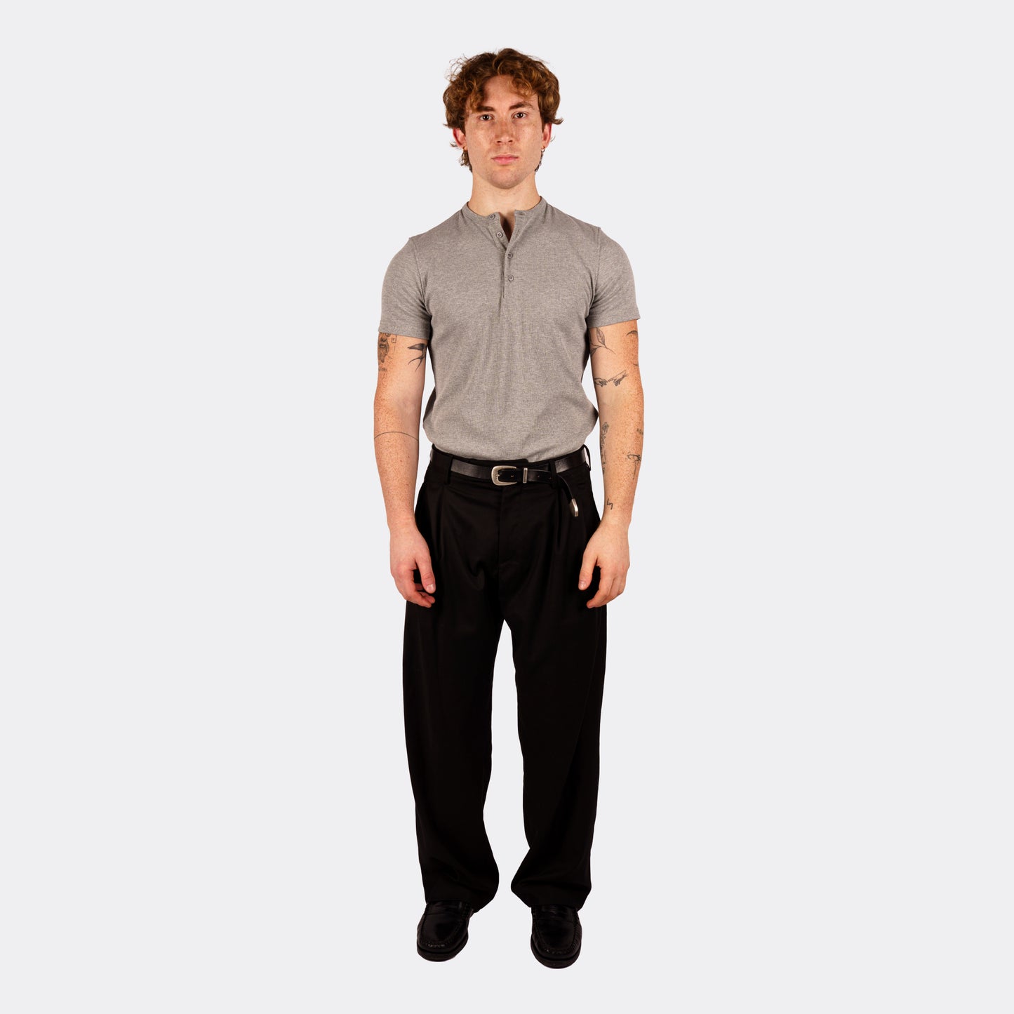 Henley Tee - Grey
