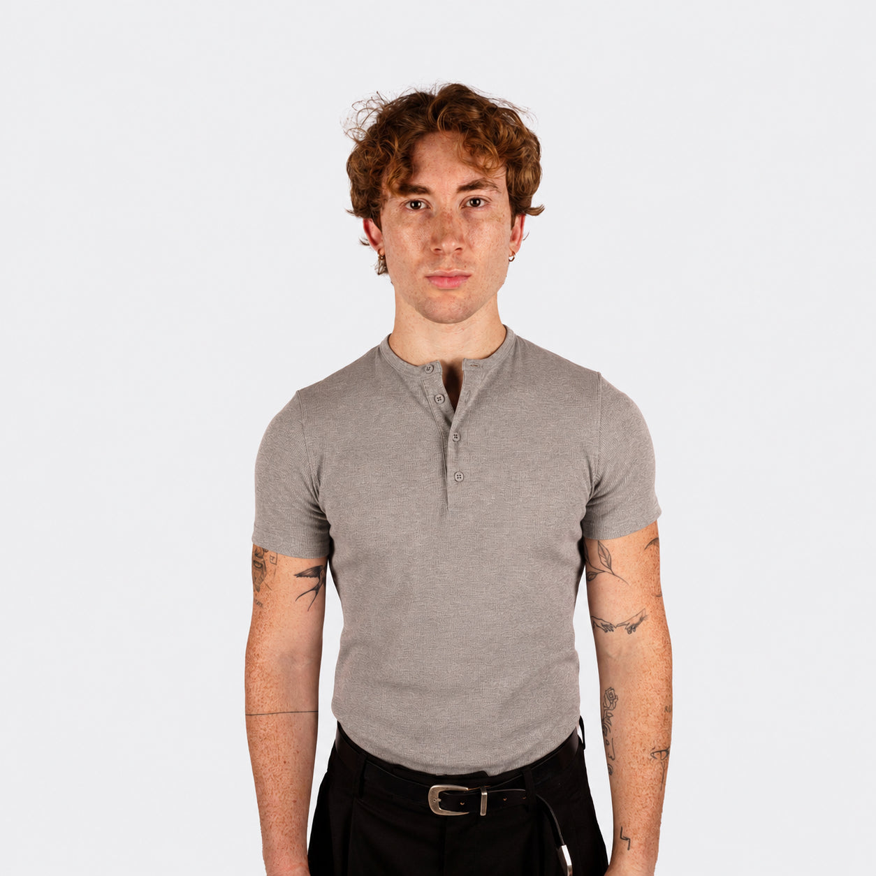 Henley Tee - Grey